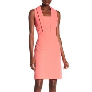 Sharagano Coral Sleeveless Dress